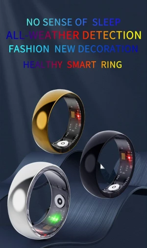 Smart ring heart rate, blood oxygen, blood pressure, body temperature monitoring, step sleep analysis