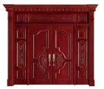 Modern Designs Interior Wooden Door Double Leaf Main Entrance Nature Wood Painting Doors