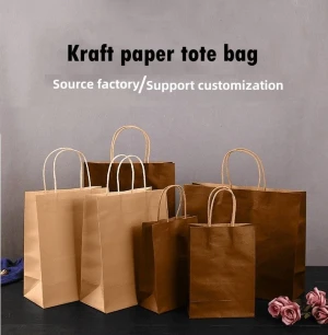 Shopping bag kraft paper tote bag