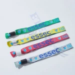 Cheap Custom Women Men Wristband Fabric Woven Thread Embroidery Band One Off Activity Cloth Woven Wristband