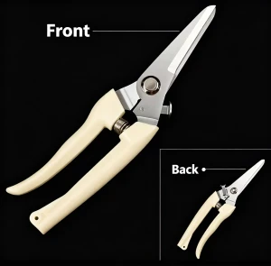 Straight‑head Branch Shears, Stainless Steel Garden Pruning Shears for Fruit Tree & Flower Trimming
