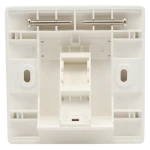1 2 port UK type angled faceplate with shutter