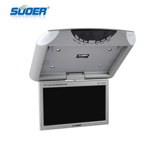 10 inch flip down car monitor whit USB/SD/bluetooth function car roof LCD car monitor tv