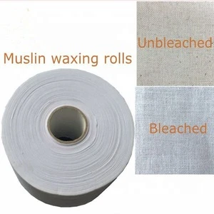 100% bleached/unbleached cotton super wax strips rolls