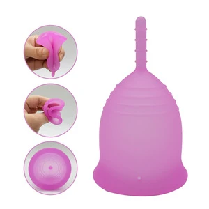 100% ISO13485 medical silicone copa menstruation cup lady period menstrual cup