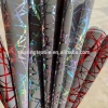 100% Polyester Hive Faveolate Cobweb Printing Holographic Iridescent Rainbow Retro Reflective Fabric For Fashion Jacket