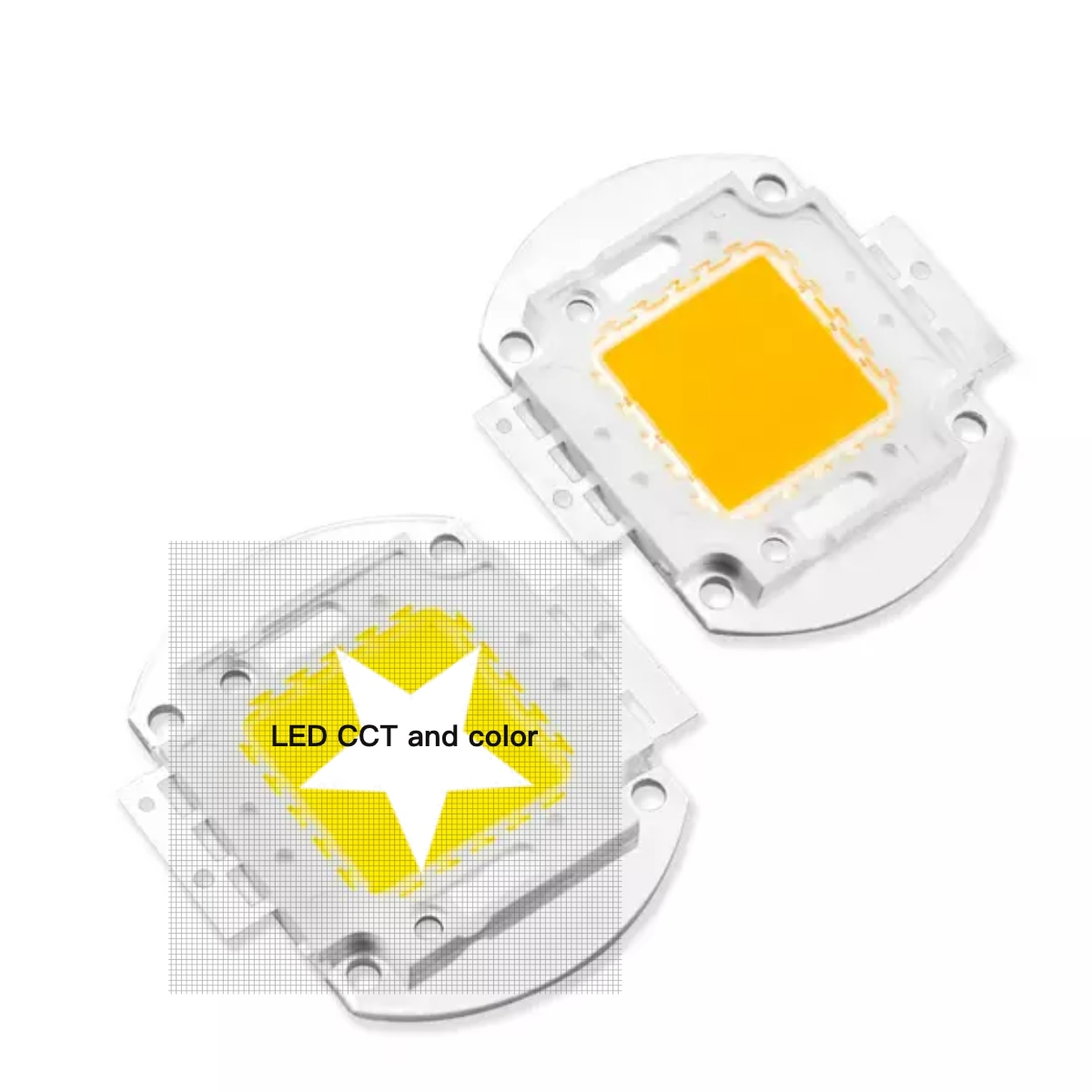 100w 50w 30w led diodes high power led chip with Glass lens
