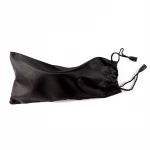 10pcs/bag 18x9cm Black Sunglasses Pouch Women Men Cloth Bag Sunglasses Case Protector Container Support Customized LOGO