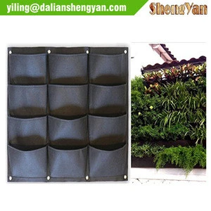 12-Pocket Vertical Planter Wall-mounted Planting Flower Felt Grow Bag