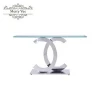 12mm tempered glass stainless steel console table
