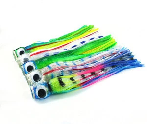 13" Fully Rigged Colorful Fishing Trolling Skirted Tail Lure for Wahoo Marlin Tuna Dolphins
