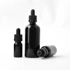 15ml 30ml Cosmetic Oil Packaging Use Black UV Color Essential Oil Dropper Bottle with Cr Lid