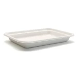 18.5  * 13.5 cm Biodegradable & Compostable Sugarcane Bagasse paper dry fruit tray vegetable
