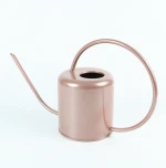 1L 1.4L colorful powder coated floral plant pot galvanized metal long neck spout watering can garden plant watering can