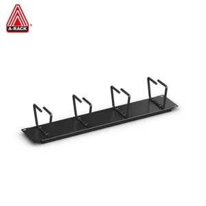 1U 2U Horizontal Cable Manager with Four Rings Cable Management Accessory for Standard 19inch Server Rack