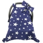 2-layers soft cotton bowknot Sun shield baby stroller car cover canopy