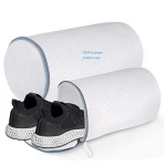 2 Pack Polyester Zippered Mesh Shoes Wash Bags Washer Dryer Safe Laundry Bag for Shoes Sneaker Socks Bras