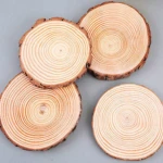 2.0-2.4 Inch Natural Pine Round Solid Wooden Board Rustic Wood Slices