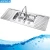 Import 201 Stainless steel top mount double bowl kitchen sink with drainer from China