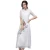 Import 2018 Chinese style improved new literary chiffon printing cheongsam dress from China