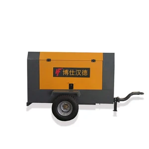 2018 New Tractor Mobile Portable Air Compressor Two Wheels Electric Screw Air-Compressors