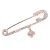 Import 2019 Hot sale charm jewelry four clover crystal safety pin metal brooch from China