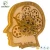 Import 2019 wholesale factory price wooden wall clock gear-design hanging head-shape wall clock from China