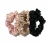 Import 2020 custom ribbon printed scarf hair scrunchies women lovely hair tie ponytail holder rope silk satin scrunchies from China