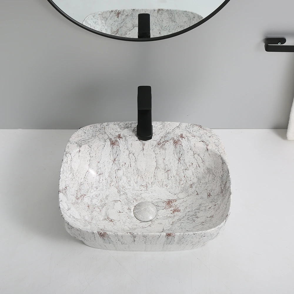 2020 hot sale bathroom sanitary ware ceramic bathroom countertop basin sinks modern wash basin marble lavabo basin