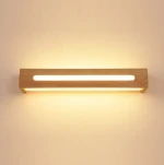 2020 new rectangle nordic design indoor wooden led 12w mounted wall lamps for bathroom