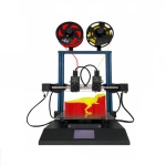 2020 newest Portable Double durable metal extruder nozzle double materials printing 3D Printer
