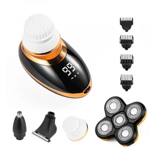 2020 Rechargeable Electric Shaver Five Heads Razors Nose Ear Hair Trimmer Men Facial Cleaning Brush