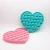 Import 2021 Amazon hot sale heart shape silicone anxiety relief stress toy push pop bubble fidget sensory toy from China