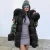 Import 2021 casual street style plus velvet thick warm coat and long sections fur collar hooded coat from China
