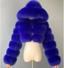 2021 hot sell ladies winter cropped fur coat jacket short style women faux fox fur coats faux fur coat