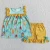Import 2021 Wholesale baby girls short sleeve outfits cheap price kids boutique clothing sets mermaid scale print clothes no moq from China