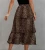 2021 women&#x27;s pleated half skirt leopard print three layer cake skirt