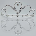 2022 Hot Sale New High Quality Queen Crown Silver Bridal Pageant Tiara Pageant Miss Universe Crown