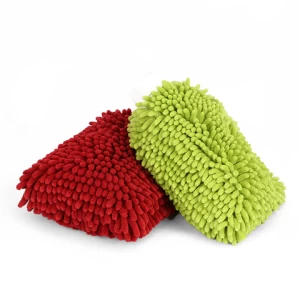 2022 new arrival wholesale microfiber chenille car wash mitt car cleaning  glove
