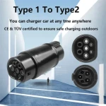 2023 Amazon Best Selling Type 1 Male Adapter To Type 2 Female Ev Adapter Convertor Sae J1772 Type1 For Type2 Charger Adapter