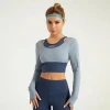 2024 New Breathable Comfortable Womens Running Fitness Tight 2-In-1 Blazer Set Long Sleeve Yoga Wear