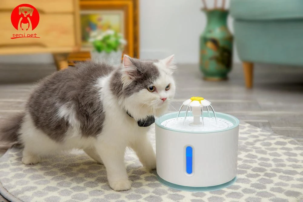 2.4L Automatic Cat Water Fountain LED Electric Mute Water Feeder USB Dog Pet Drinker Bowl Pet Drinking Dispenser For Cat Dog
