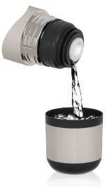 25 oz Double Wall 18/8 Stainless Steel Vacuum Insulated Copper Lined Thermal Flask With Push Button Lid- comes with your logo