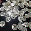 26 English Letters Hollow Carved Natural White Mother Of Pearl Shell for Jewelry