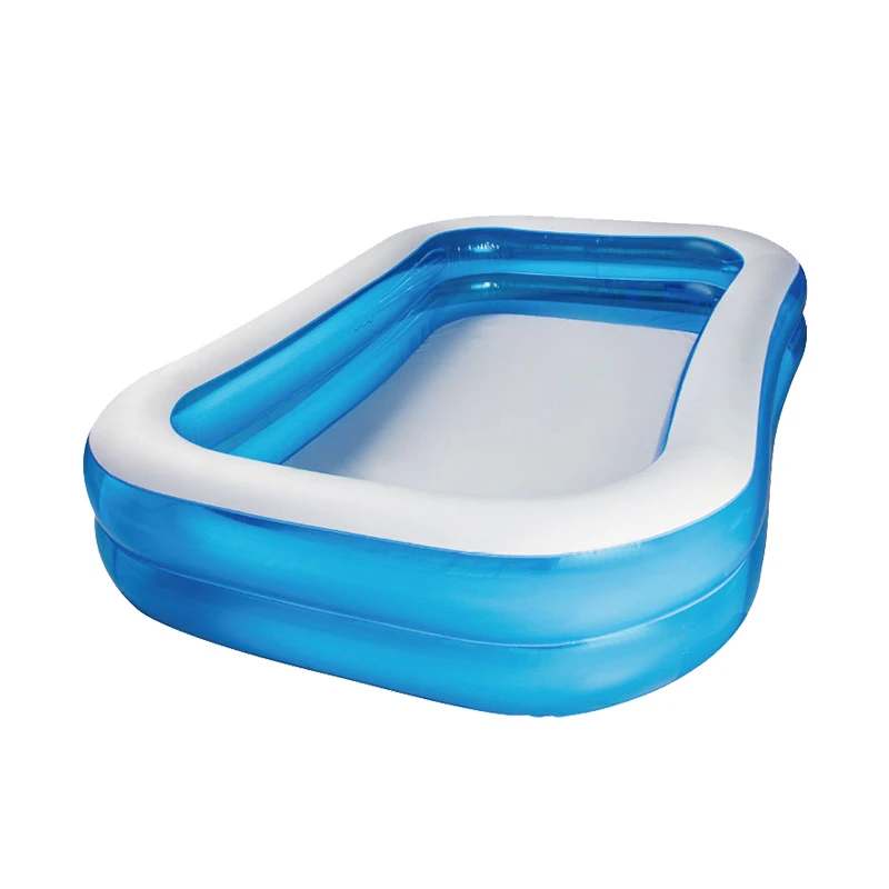 262 cm outdoor blue giant rectangular family inflatable swimming pool