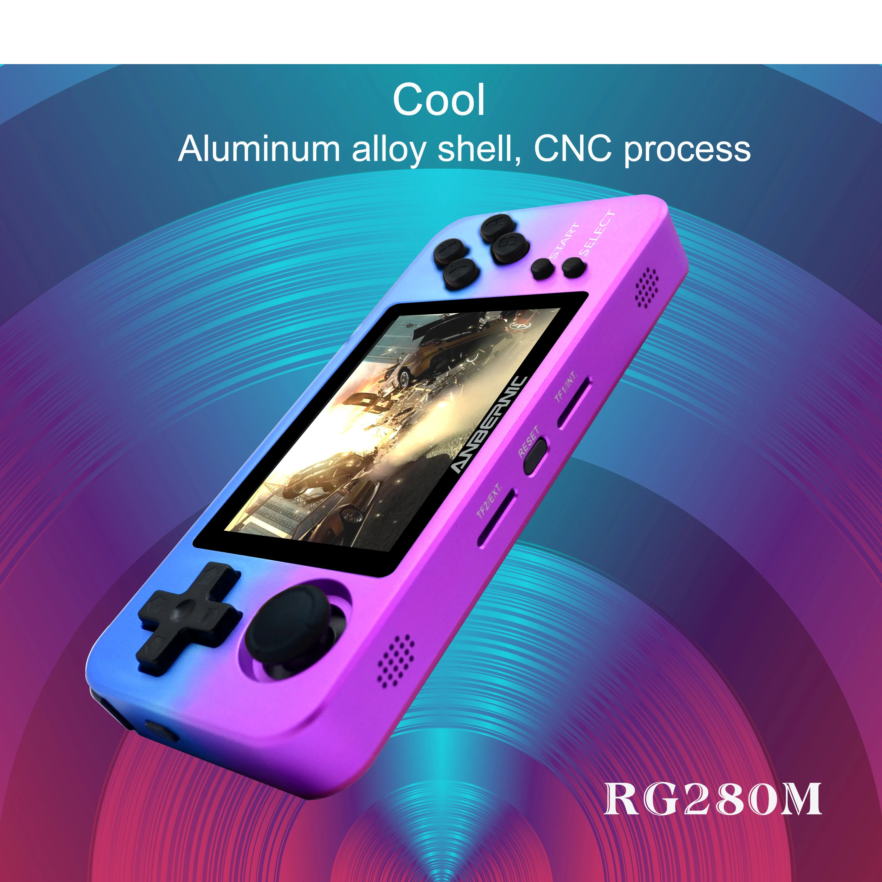 2.8 inch IPS screen HD game player  Aluminum alloy shell,CNC process 2500mah portable  handheld video game console