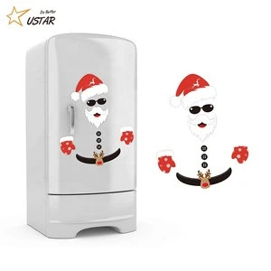 2Pcs silicone Cartoon Christmas 3D Fridge Magnets Whiteboard Sticker Refrigerator Magnets Kids Gifts Home Decoration