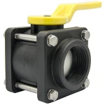 2"customized injection mould plastic ball valve ball 4 bolt