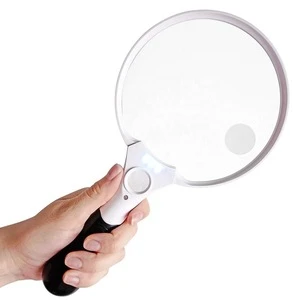 2X/4X/10X lens combination design hand held magnifier magnifying glass with light