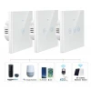 3 Gang EU UK standard Compatible with Alexa Google Home RF433Mhz  Voice Remote Control Smart WiFi Light Switch